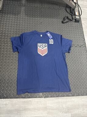 2026 U.S. Soccer Men's USA Soccer Team T-shirt 10 Pulisic Navy Size XL, New